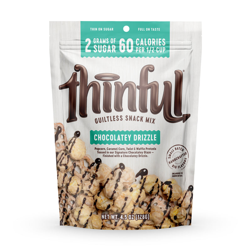 Thinful Chocolatey Drizzle, 4.5 oz Bag, 3-pack